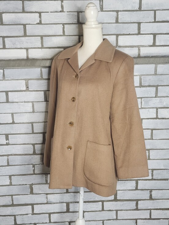 Rafaella Jackets & Blazers - Rafaella Women's Long Sleeve Wool Viscose Cashmere Blend Jacket Size 10 Brown